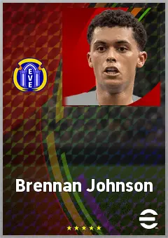 Brennan Johnson eFootball 2026 player card, 75 OVR SS