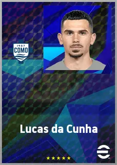 Lucas da Cunha eFootball 2026 player card, 75 OVR CMF