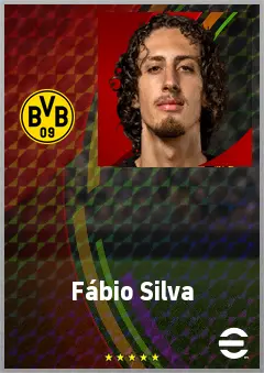 Fábio Silva eFootball 2026 player card, 75 OVR CF