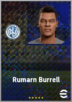 Rumarn Burrell eFootball 2026 player card, 69 OVR CF