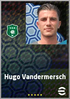 Hugo Vandermersch eFootball 2026 player card, 69 OVR RB