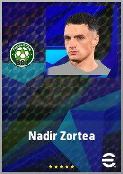 Nadir Zortea eFootball 2026 player card, 73 OVR RB