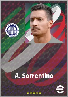 A. Sorrentino eFootball 2026 player card, 70 OVR GK