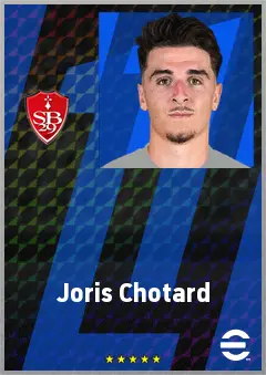 Joris Chotard eFootball 2026 player card, 73 OVR DMF