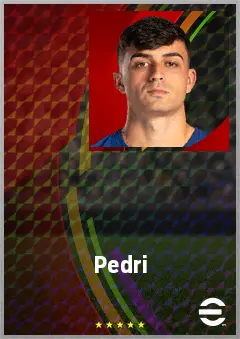 Pedri eFootball 2026 player card, 83 OVR CMF