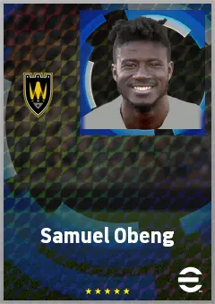 Samuel Obeng eFootball 2026 player card, 69 OVR CF