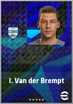 I. Van der Brempt eFootball 2026 player card, 72 OVR RB