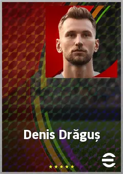 Denis Drăguș eFootball 2026 player card, 72 OVR CF