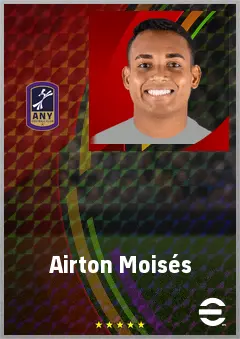 Airton Moisés eFootball 2026 player card, 70 OVR RWF