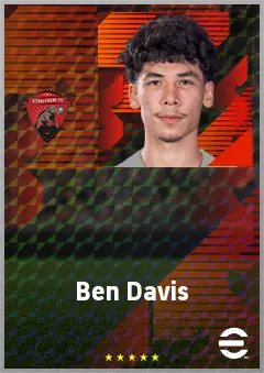 Ben Davis eFootball 2026 player card, 68 OVR AMF