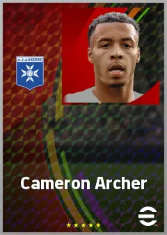 Cameron Archer eFootball 2026 player card, 72 OVR CF