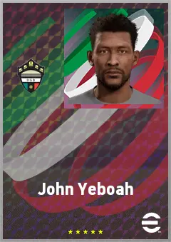 John Yeboah eFootball 2026 player card, 72 OVR SS