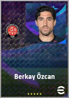 Berkay Özcan eFootball 2026 player card, 72 OVR CMF