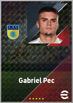 Gabriel Pec eFootball 2026 player card, 75 OVR RWF