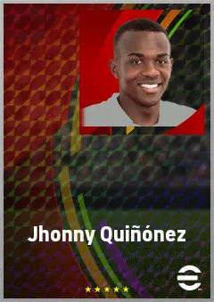 Jhonny Quiñónez eFootball 2026 player card, 72 OVR DMF