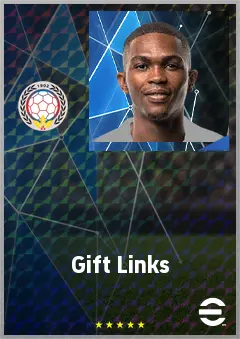 Gift Links eFootball 2026 player card, 72 OVR LMF