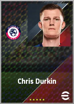 Chris Durkin eFootball 2026 player card, 72 OVR DMF