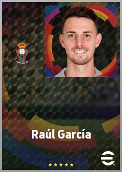Raúl García eFootball 2026 player card, 72 OVR CF