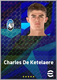 Charles De Ketelaere eFootball 2026 player card, 78 OVR SS