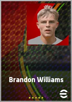 Brandon Williams eFootball 2026 player card, 70 OVR LB