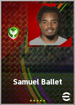 Samuel Ballet eFootball 2026 player card, 71 OVR RWF