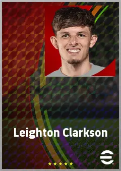 Leighton Clarkson eFootball 2026 player card, 70 OVR AMF