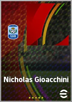 Nicholas Gioacchini eFootball 2026 player card, 70 OVR CF