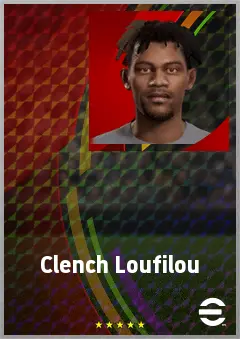 Clench Loufilou eFootball 2026 player card, 68 OVR DMF