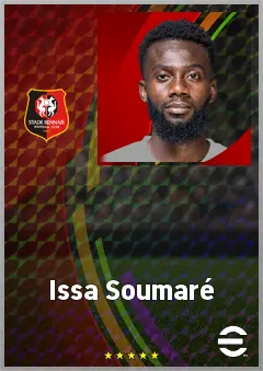 Issa Soumaré eFootball 2026 player card, 73 OVR LWF