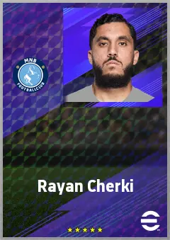 Rayan Cherki eFootball 2026 player card, 78 OVR AMF