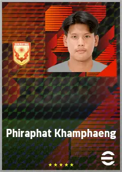 Phiraphat Khamphaeng eFootball 2026 player card, 63 OVR CF
