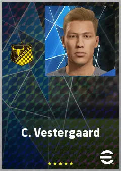 C. Vestergaard eFootball 2026 player card, 65 OVR CB