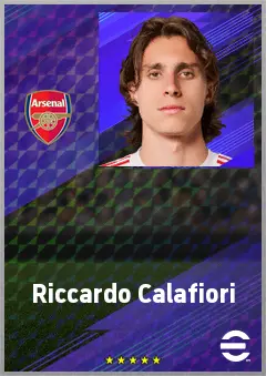 Riccardo Calafiori eFootball 2026 player card, 78 OVR LB