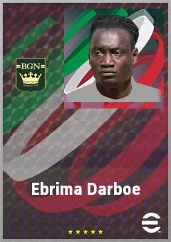 Ebrima Darboe eFootball 2026 player card, 70 OVR DMF