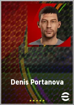 Denis Portanova eFootball 2026 player card, 65 OVR CB