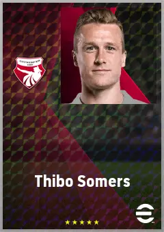 Thibo Somers eFootball 2026 player card, 71 OVR RWF