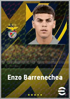 Enzo Barrenechea eFootball 2026 player card, 74 OVR DMF