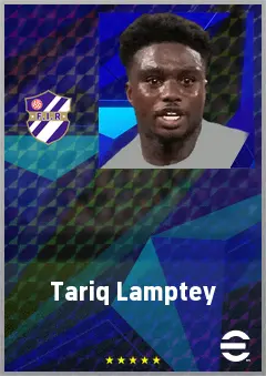 Tariq Lamptey eFootball 2026 player card, 73 OVR RB
