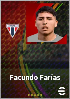 Facundo Farías eFootball 2026 player card, 72 OVR SS