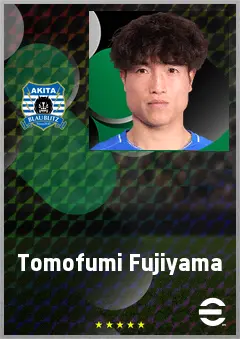 Fujiyama Tomofumi eFootball 2026 player card, 68 OVR DMF