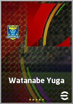 Watanabe Yuga eFootball 2026 player card, 65 OVR CMF