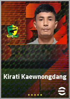 Kirati Kaewnongdang eFootball 2026 player card, 64 OVR LB