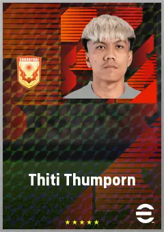 Thiti Thumporn eFootball 2026 player card, 64 OVR RB