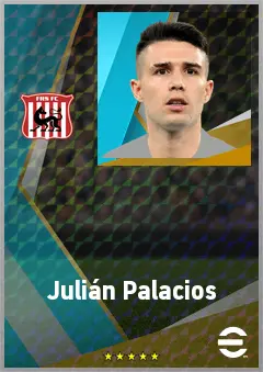 Julián Palacios eFootball 2026 player card, 74 OVR RMF