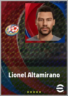 Lionel Altamirano eFootball 2026 player card, 71 OVR CF