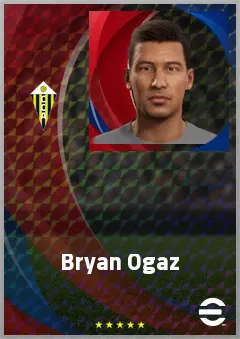 Bryan Ogaz eFootball 2026 player card, 68 OVR DMF