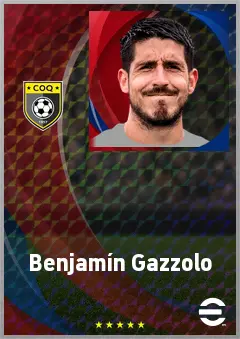 Benjamín Gazzolo eFootball 2026 player card, 72 OVR CB