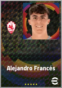 Alejandro Francés eFootball 2026 player card, 74 OVR CB