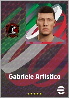 Gabriele Artistico eFootball 2026 player card, 64 OVR CF