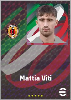Mattia Viti eFootball 2026 player card, 72 OVR CB